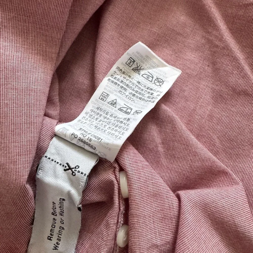 J.Crew Slim Fit Men’s XL Pink Oxford Button Down Shirt 100% Cotton Long Sleeve